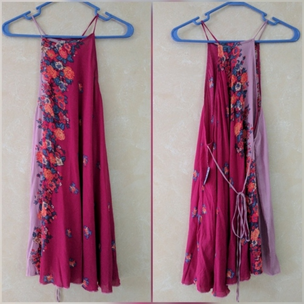 Free People It's A Cinch Dress Slip Magenta Wine - Picture 3 of 4